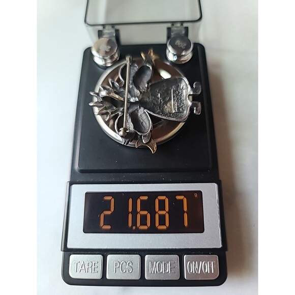 Carol Henry Designs 925 Sterling Silver And Brass Angel Brooch/Pendant Vintage - Picture 8 of 10